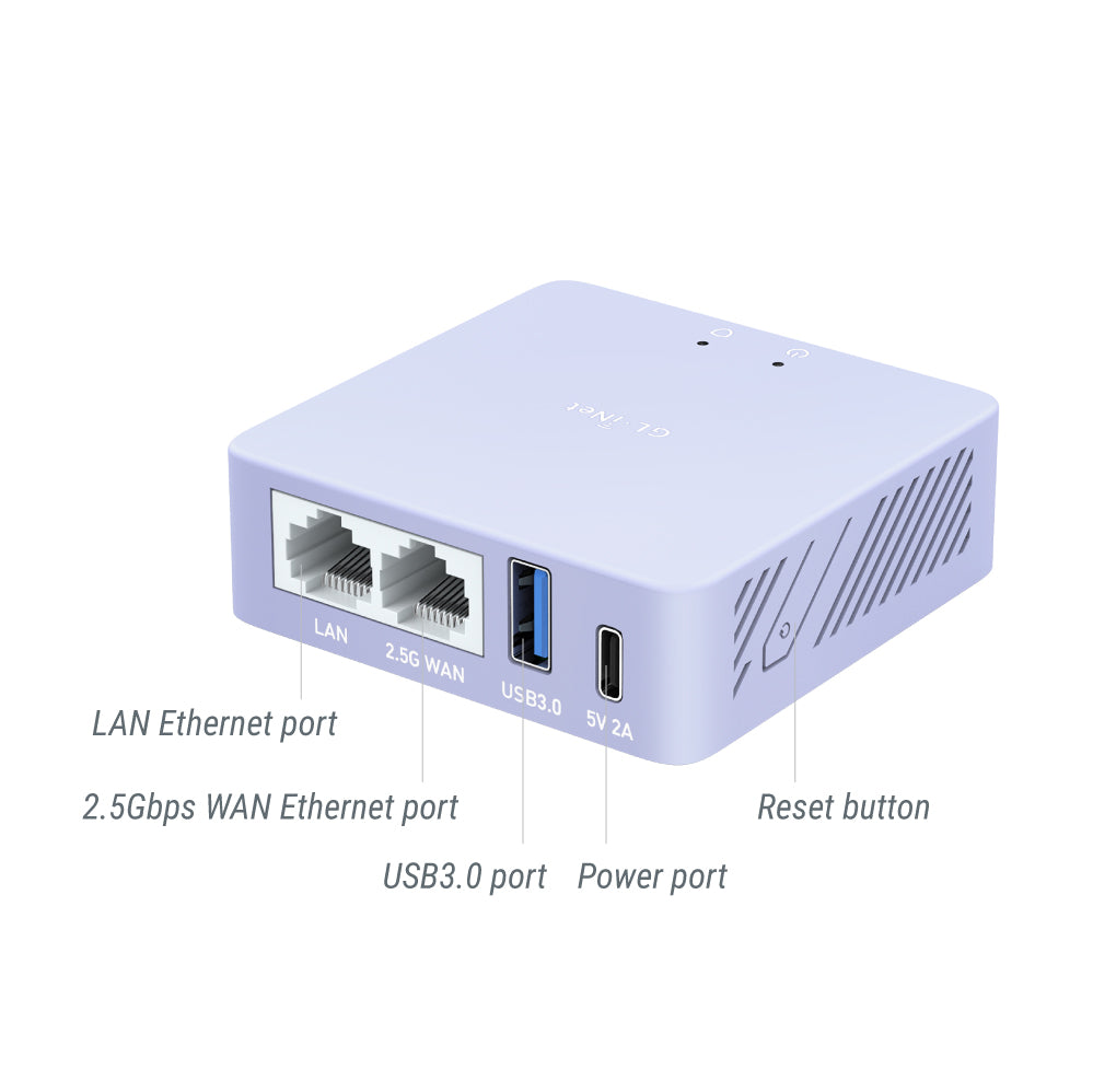 Brume 2 (GL-MT2500) VPN Security Gateway with US plug | ABS Plastic