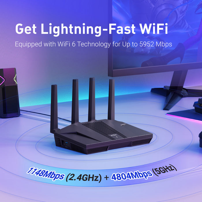 Flint 2 (GL-MT6000) Wi-Fi 6 High-Performance Home Router