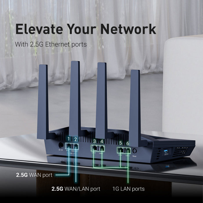 Flint 2 (GL-MT6000) Wi-Fi 6 High-Performance Home Router