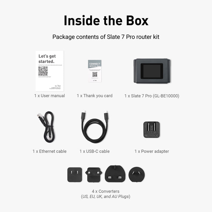 Slate 7 Pro (GL-BE10000) | Tri-band Wi-Fi 7 Travel Router