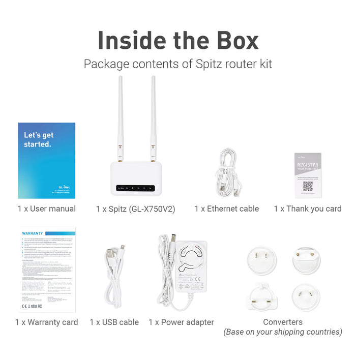 Spitz (GL-X750V2) Smart WiFi | Dual-band Router | 4G LTE