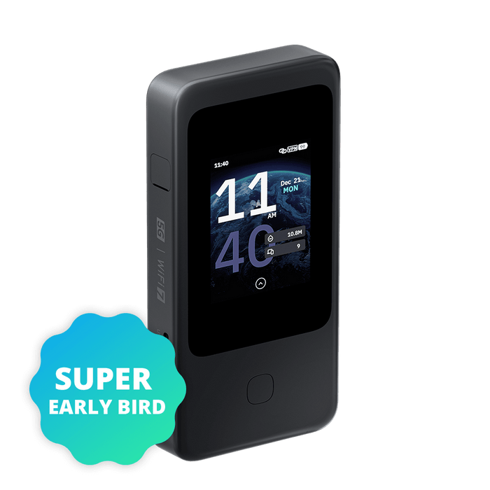 Mudi 7 (GL-E5800) | 5G NR Tri-band Wi-Fi 7 Travel Router